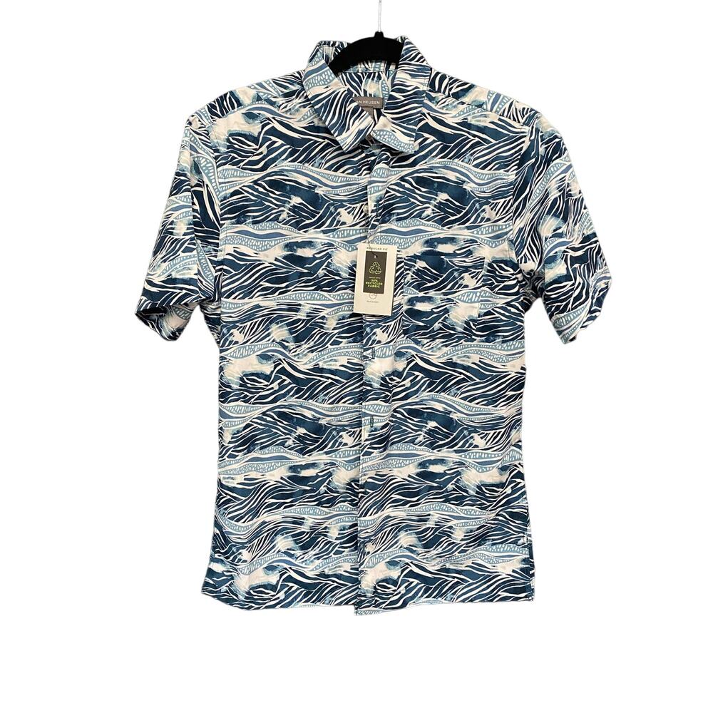 Van Heusen size small 14-14 1/2 NWT waves button down (b46